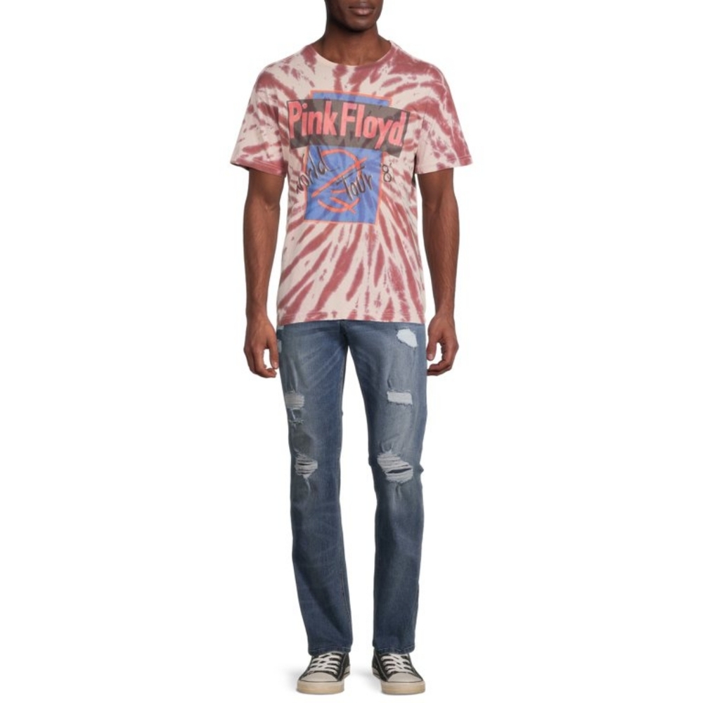 Pink Floyd World Tour Men's Tie Dye T-Shirt - Picture 2 of 6